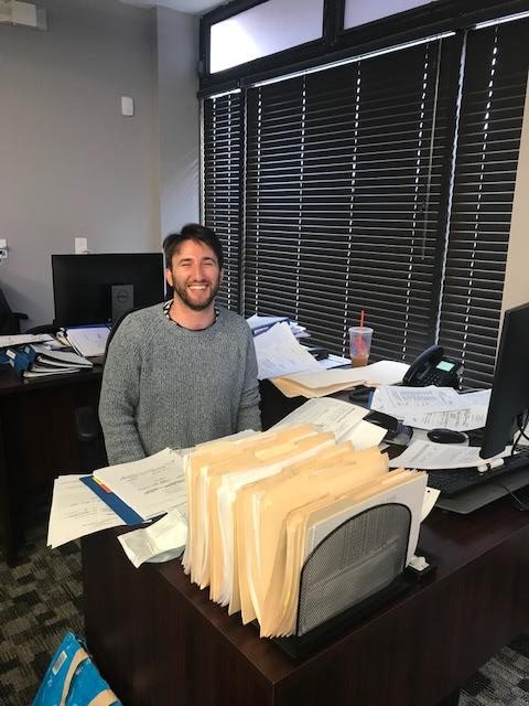 Man sitting at a desk